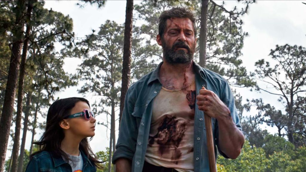 Dafne Keen and Hugh Jackman in Logan